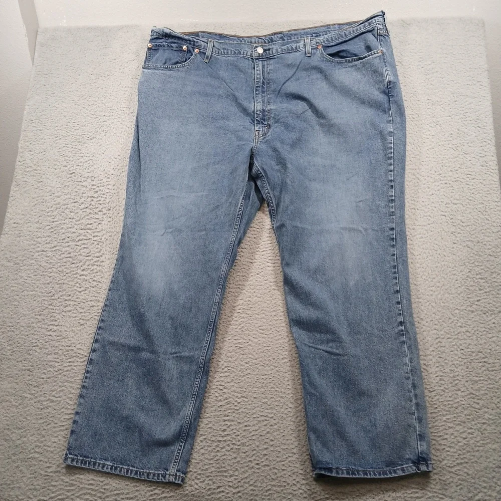 Levi's 559 Relaxed Straight Jeans‎ Mens 52x32 Light Wash Blue Denim EUC